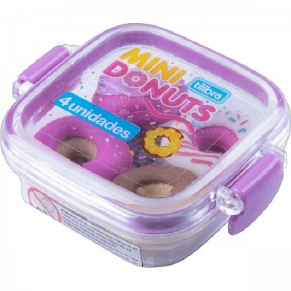 Borracha Escolar Mini Donuts Fofa - Tilibra