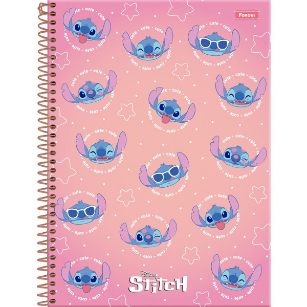 Caderno Universitário Stitch 10 Matérias 160fls - Foroni