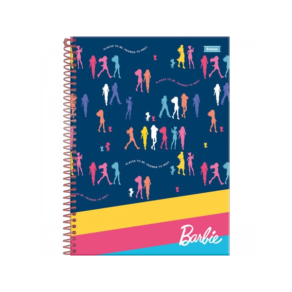 Caderno Universitário Barbie 80 Folhas 1 Matéria - Foroni