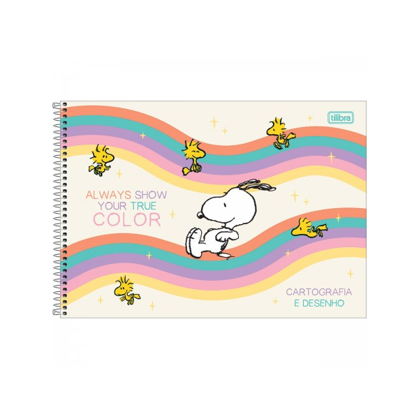 Caderno de Desenho Snoopy 80 Folhas - Tilibra