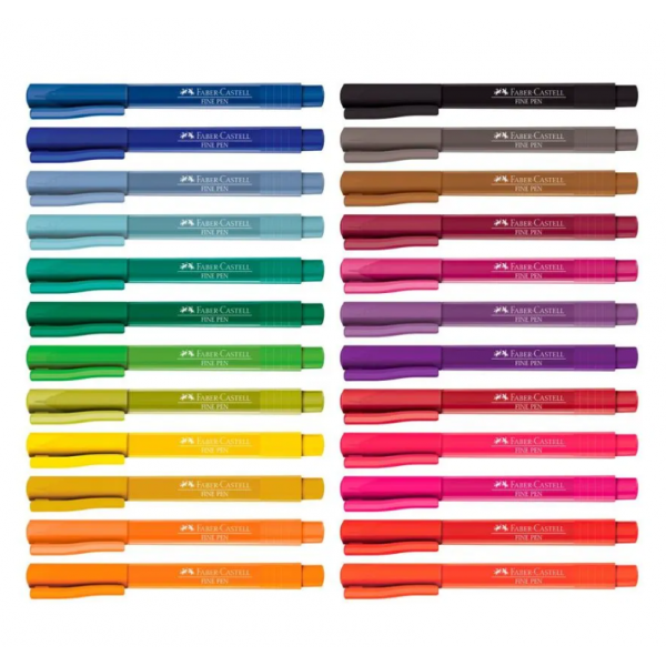 Caneta Fine Pen Colors Faber Castell - 24 Cores