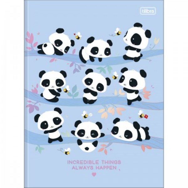 Caderno Brochura Panda Lovely Friend - Tilibra