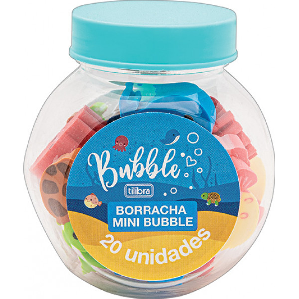 Borracha Mini Bubble Pote 20 Unidades - Tilibra