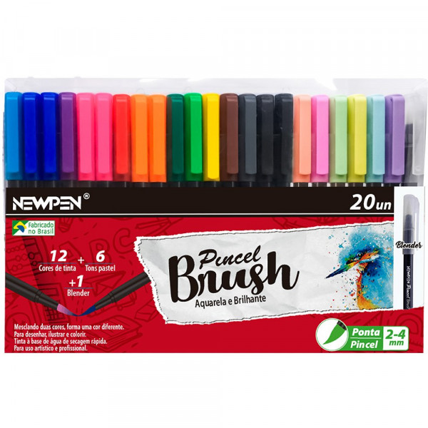 Brush Pen Newpen Blender - 20 Unidades