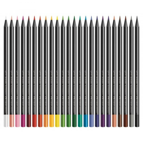 Lápis de Cor Faber-Castell Supersoft Com 24 Cores
