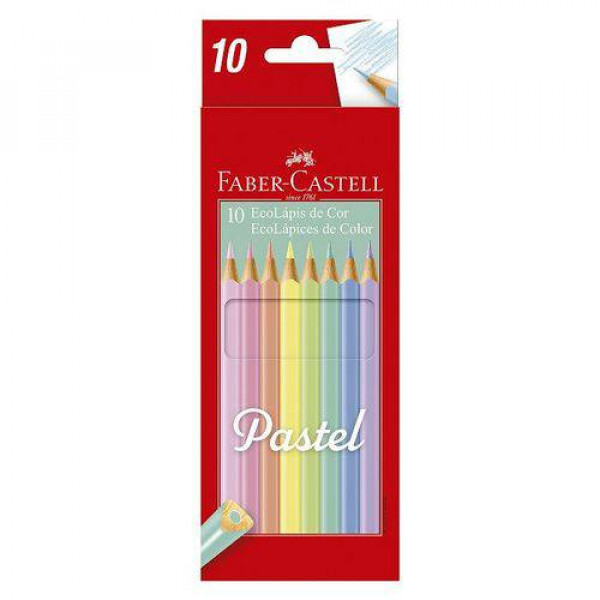 Lápis de Cor Pastel 10 Cores - Faber Castell 